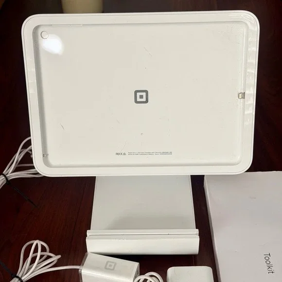 Square Stand for iPad 1st Gen White POS System Model S089 with Chip Reader Hub - Picture 2 of 6